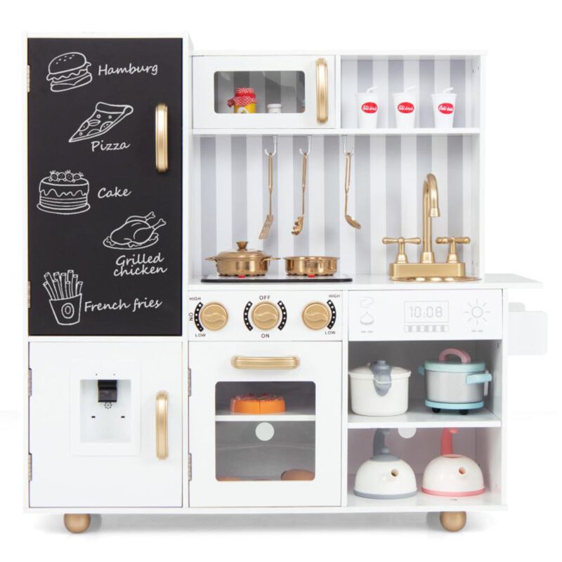 Hivvago Pretend Play Kitchen for Kids with Real Sounds and Lights