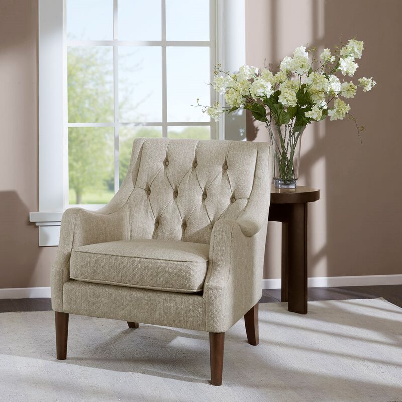 Gracie Mills Gibson Classic Comfort Button Tufted Accent Chair