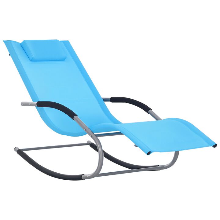 Hivvago Outdoor Zero Gravity Rocking Chair with Pillow