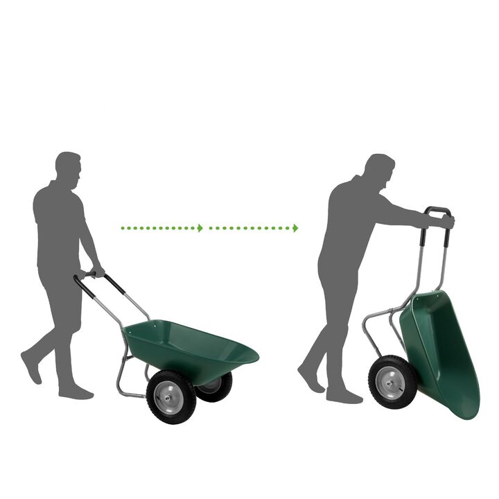Heavy Duty 2-Wheel Multipurpose Rust Proof Wheelbarrow