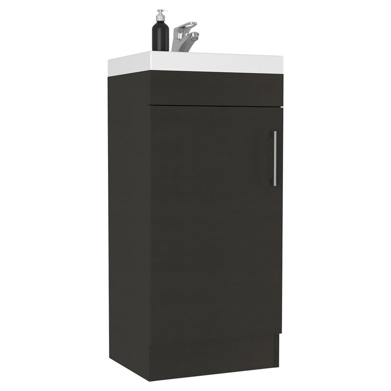 DEPOT E-SHOP Sevilla Bathroom Vanity, Single Door Cabinet, Black