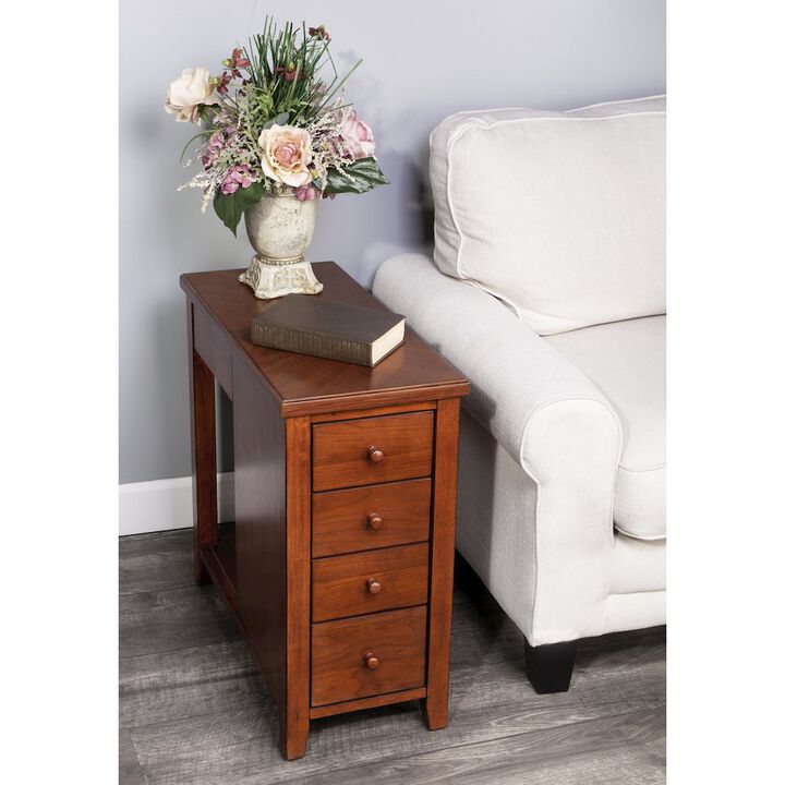 Butler Specialty Kelton 4 Drawer Side Table, Medium Brown