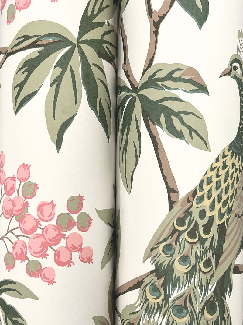 Peacock Estate Cream Wallpaper (Set of 2) image number 1