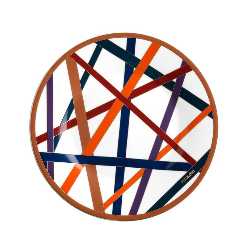 Dessert Plates NASTRI MULTICOLOR Set of 2, diam. 8.46" image number 0