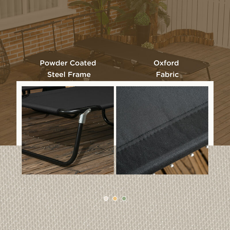 Hivvago 2-Piece Poolside Chaise Lounge Set with Sunshade image number 6