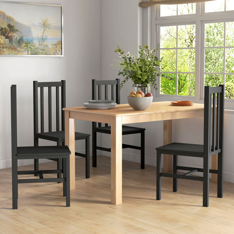Contemporary Wooden Dining Chairs with Durable Frame and Supportive Seat