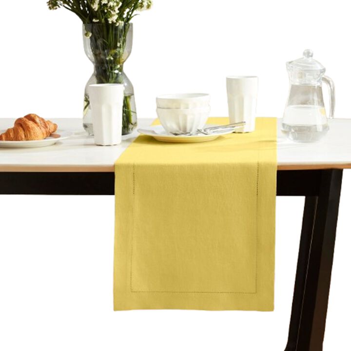 Linen Table Runner - Sonoma Hemstitch
