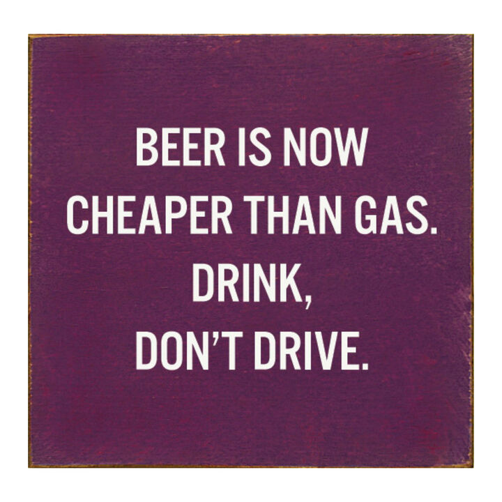 Funny Beer Quote Wooden Sign for Home Bar Man Cave Wall Decor