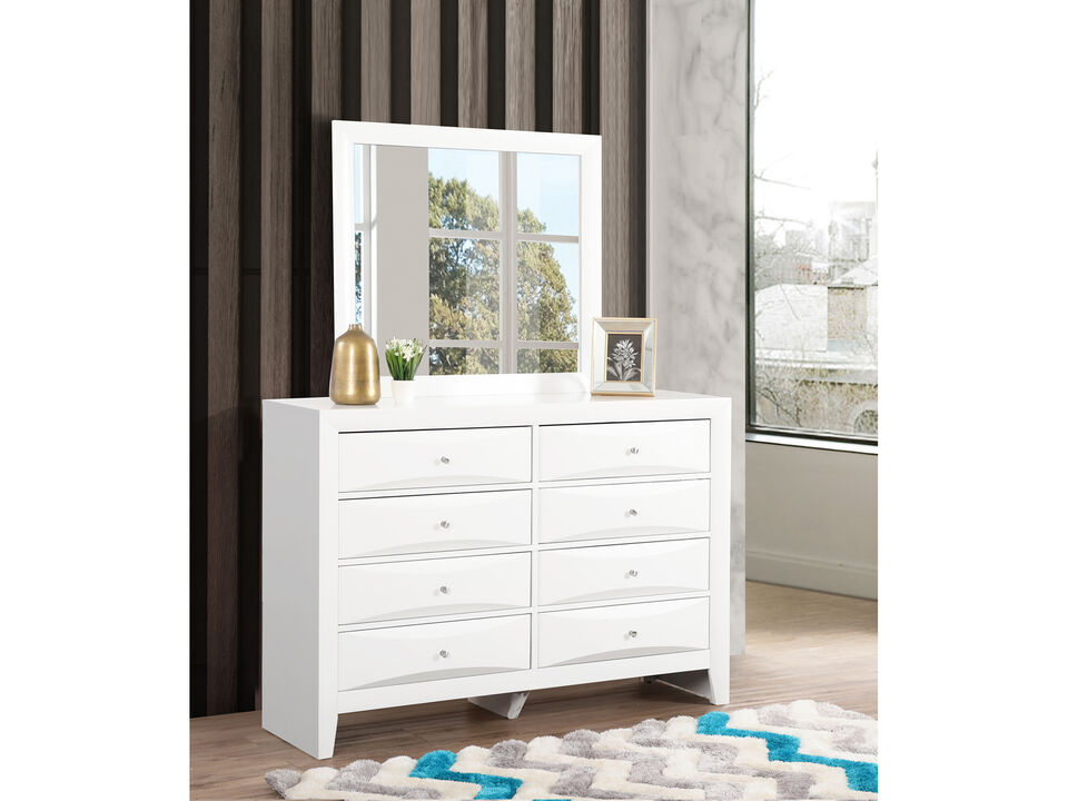 Marilla 35 in. x 39 in. Modern Rectangle Framed Dresser Mirror