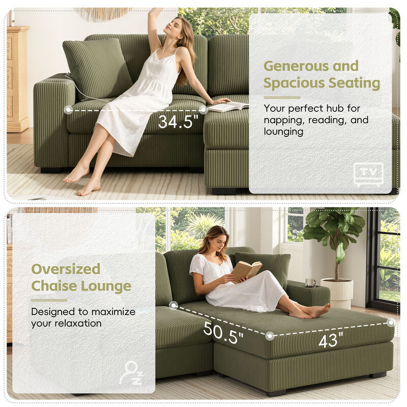 Oversized Chaise Sectional image number 4