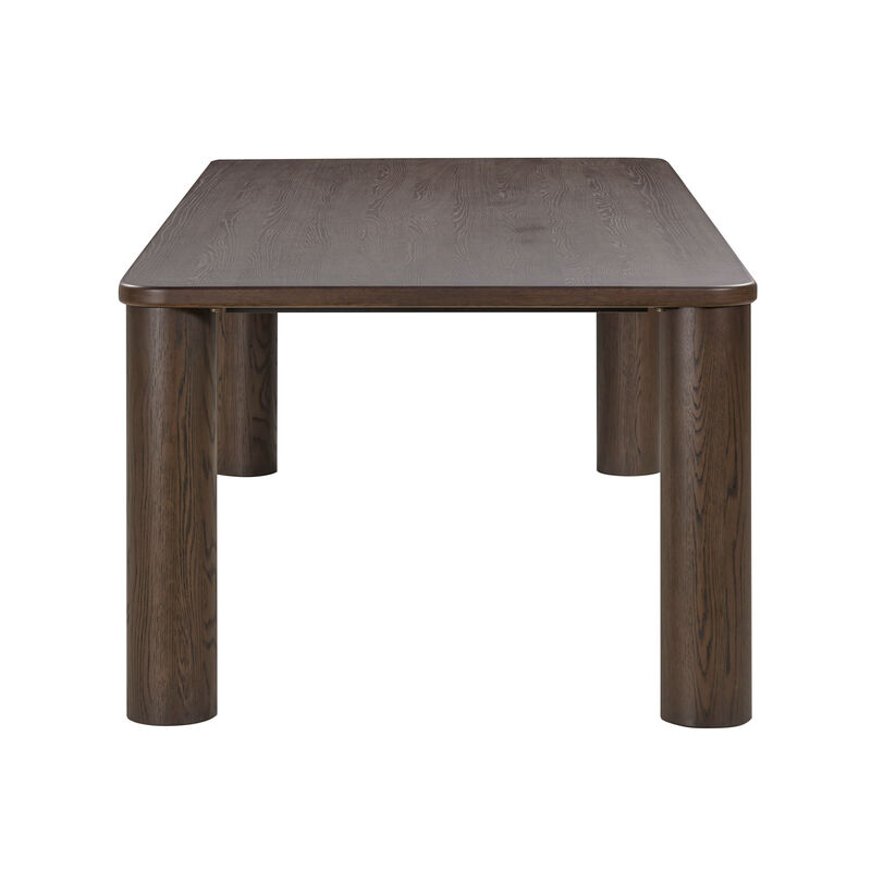 Akola Dark Brown Oak Dining Table image number 3