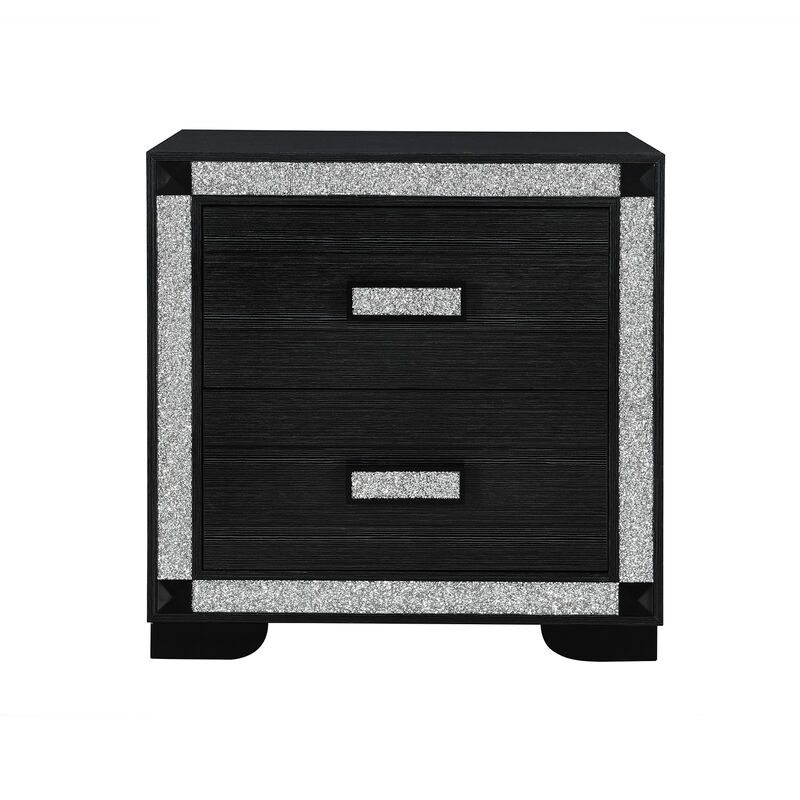 Soleil Charcoal Contemporary Nightstand image number 0