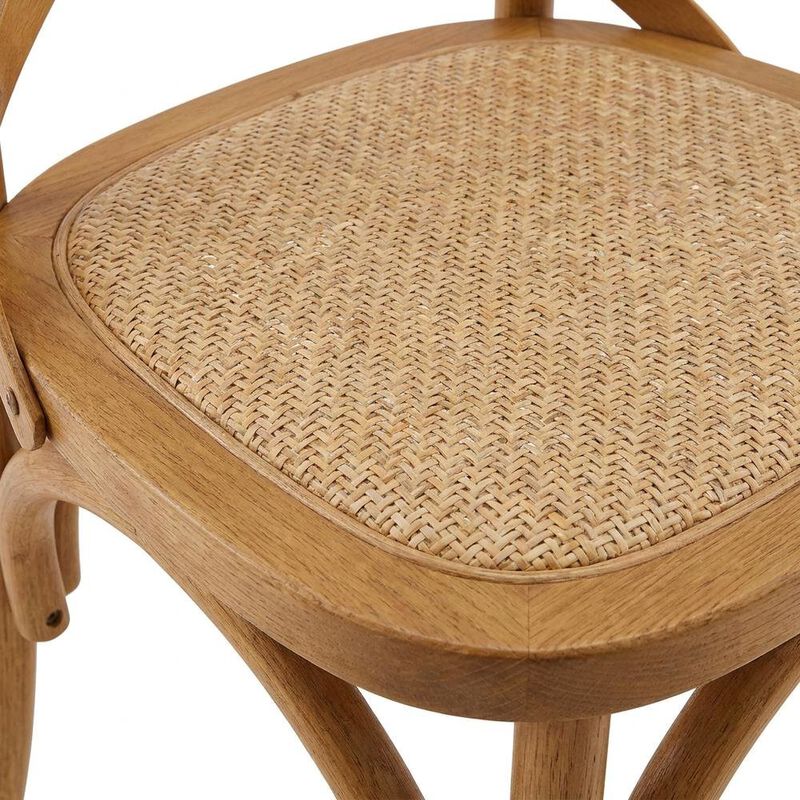 Wooden Dining Side Chairs for Dining Room, Natural, Set of 4 image number 6