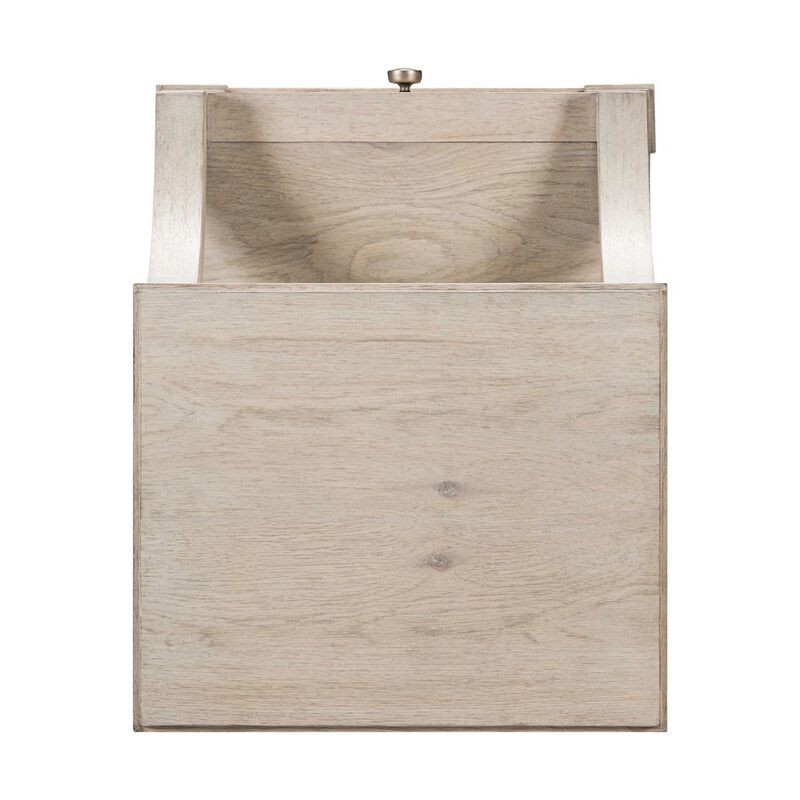Liberty Furniture New Haven Chairside Table for Living Room Traditional - Sanctuary White Oak Wood image number 5