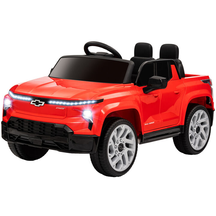 BreeBe 12V Chevrolet Silverado EV RST Licensed Kids Electric Car with Parent Remote Control, Spring Suspension