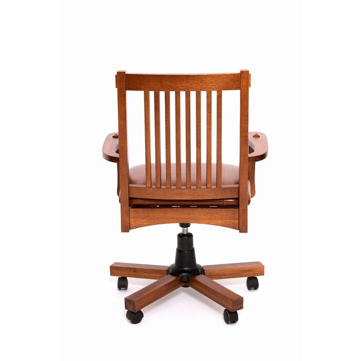 Crafters and Weavers Arts and Crafts Mission Oak Office Chair - Michael's Cherry