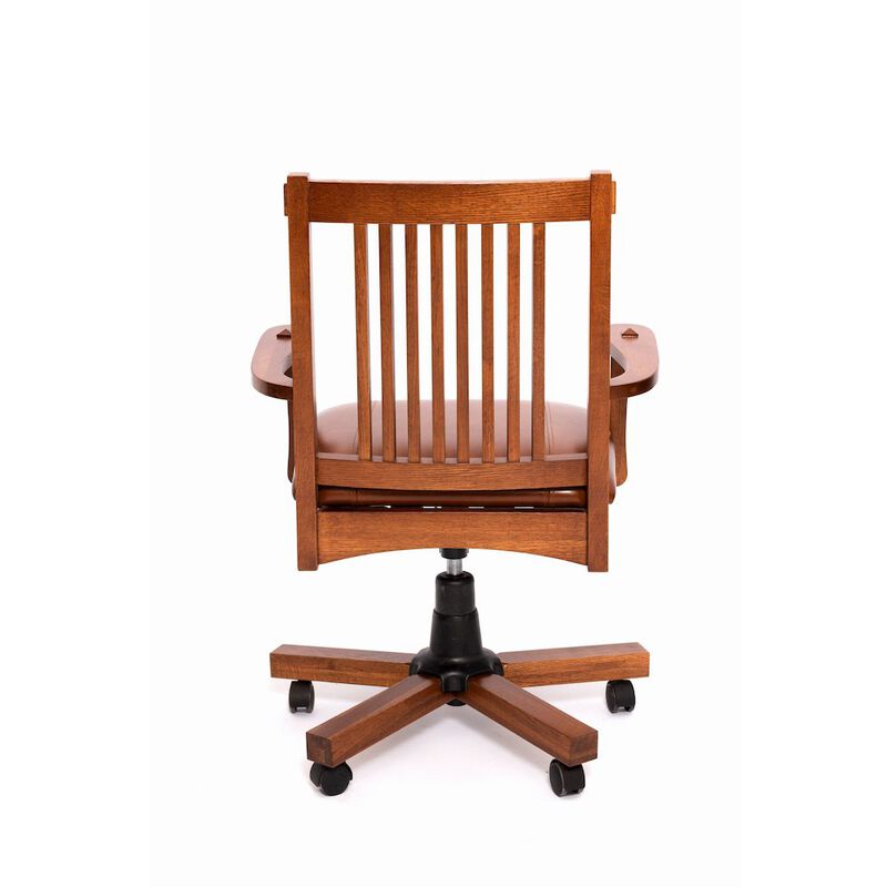 Crafters and Weavers Arts and Crafts Mission Oak Office Chair - Michael's Cherry