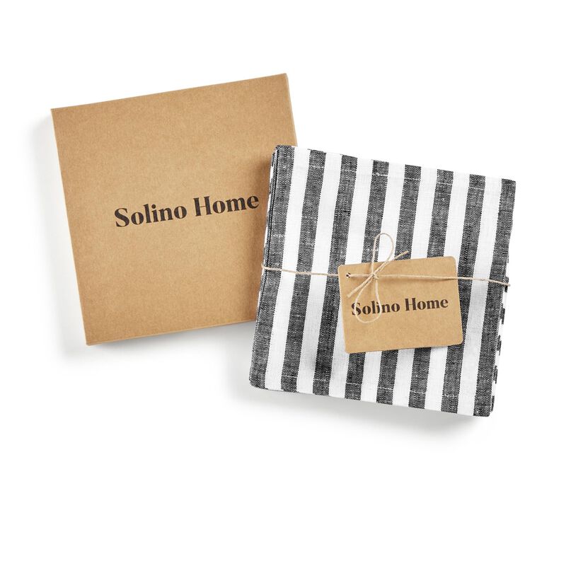 Linen Cocktail Napkins - Amalfi Stripe image number 4