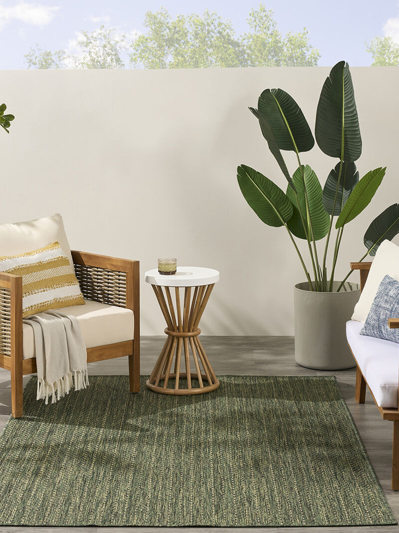 Horizon Indoor/Outdoor HOZ02 Green 6' x 9' Rug