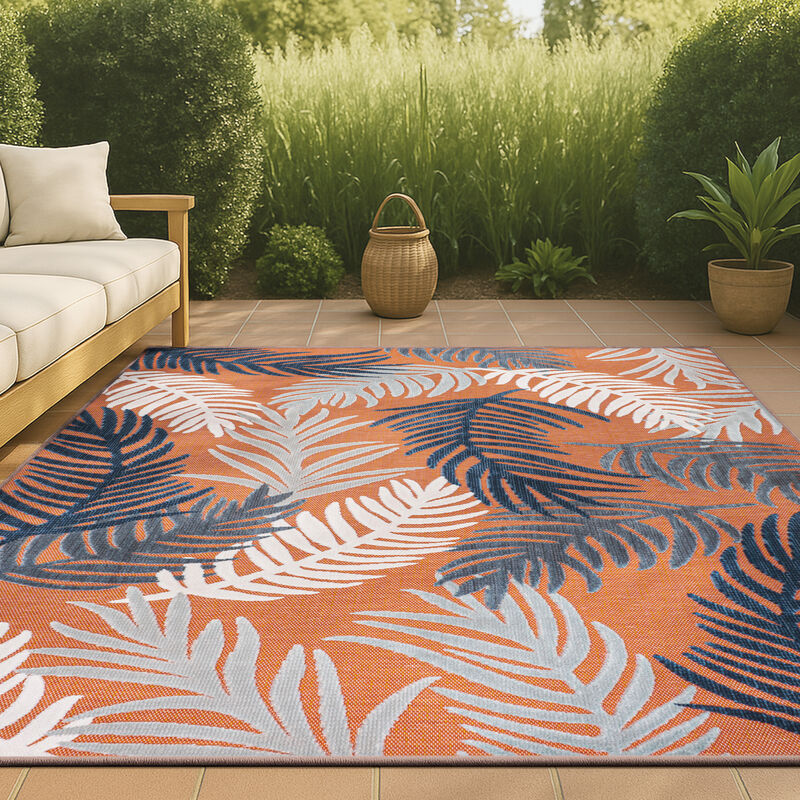 Montego High-Low Tropical Palm Area Rug