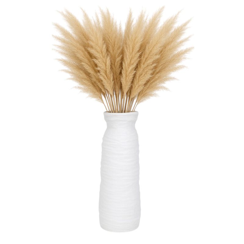 19" Horiz. Ribbed Matte Vase image number 1