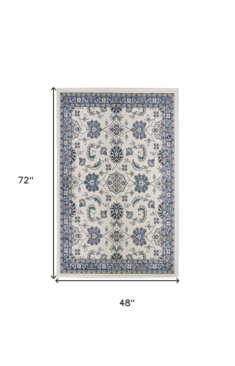 HomeRoots Floral Indoor Outdoor Area Rug image number 6