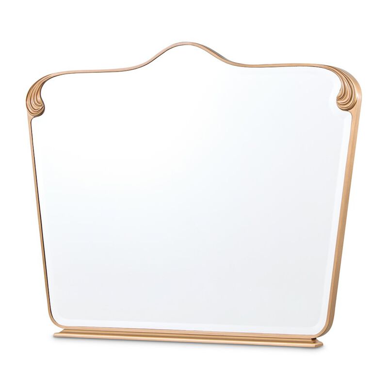 Michael Amini Camellia Field Dresser Mirror - Warm Pecan