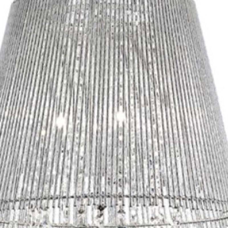 Hivvago Dreamy Silver Ceiling Lamp with Crystal Accents