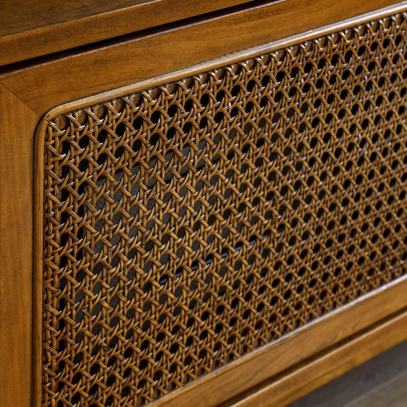 Streamdale Modern Rattan TV Stand for 65 Inch TV image number 6