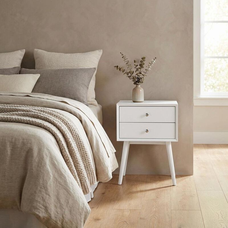 Nightstand with Modern Design and Sturdy Construction for Bedroom Use image number 3