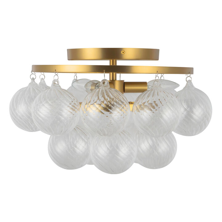 Faye 18 in Semi Flush Mount with Glass