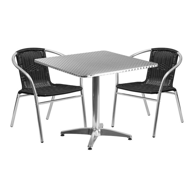 31.5SQ Aluminum Table/2 Chairs image number 0