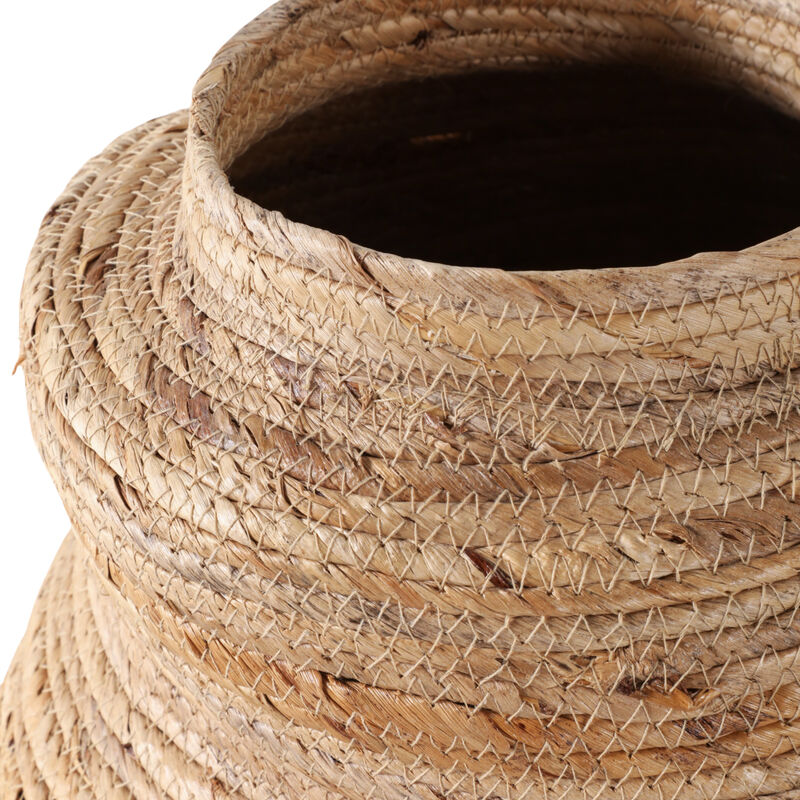 13x12" Curvy Banana Leaf Vase, Natural image number 4