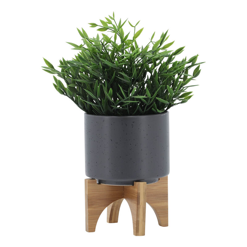5" Planter W/ Wood Stand image number 2
