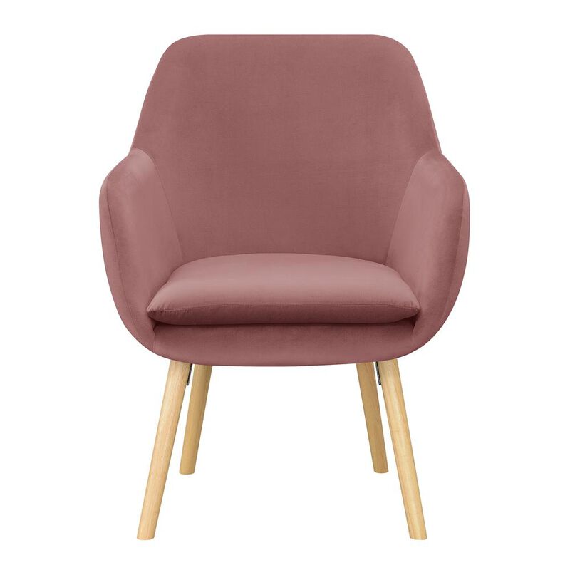 Convenience Concepts Take a Seat Charlotte Accent Chair, Blush Velvet