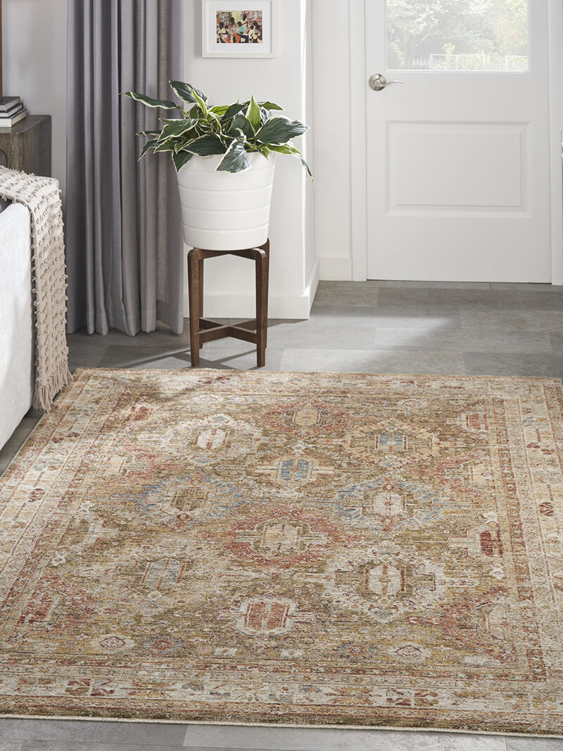 Sahar SHR01 Green 5'3" x 7'8" Rug