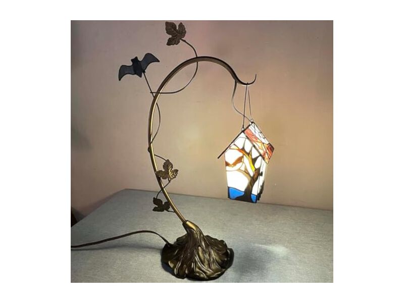 Tiffany Style Stained Glass Table Lamp For Bedroom Living Room image number 2