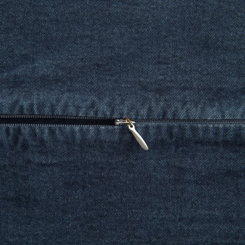 Stonewashed Denim Cotton Canvas Full/Queen Duvet Cover Set image number 3