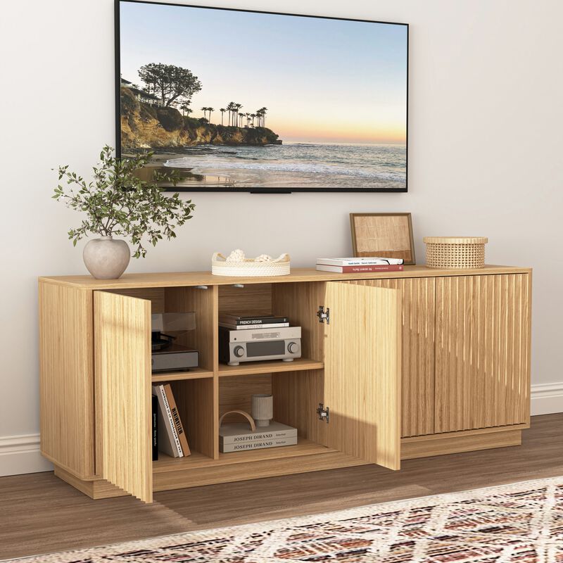 Kiple  Modern Fluted Sideboard Buffet Cabinet image number 2