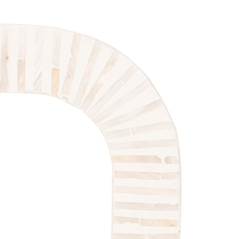 Mother of Pearl Waterfall End Table, White image number 5
