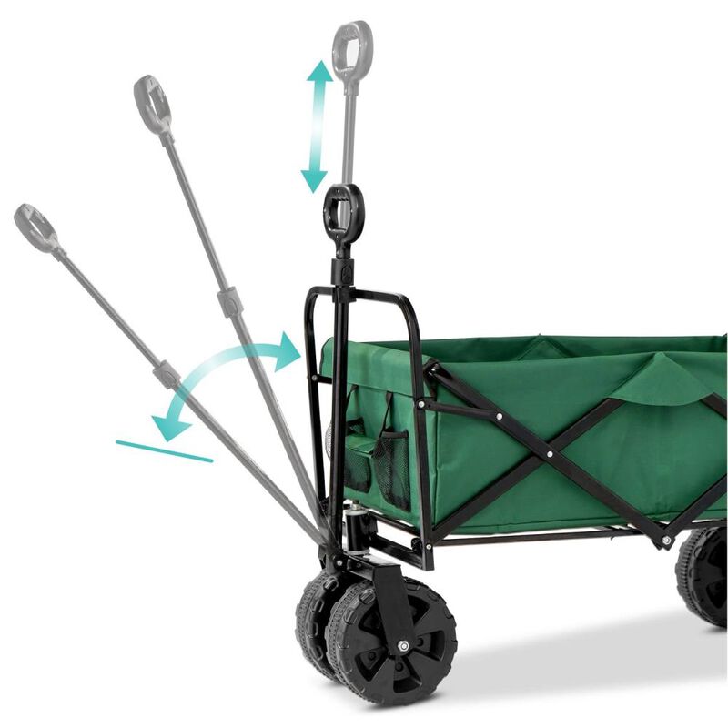 Hivvago Green Heavy Duty Collapsible Multipurpose Indoor/Outdoor Utility Garden Cart