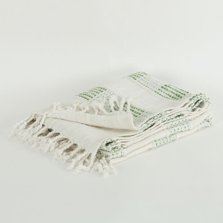 Green/Natural 50" x 60" Throw Blanket