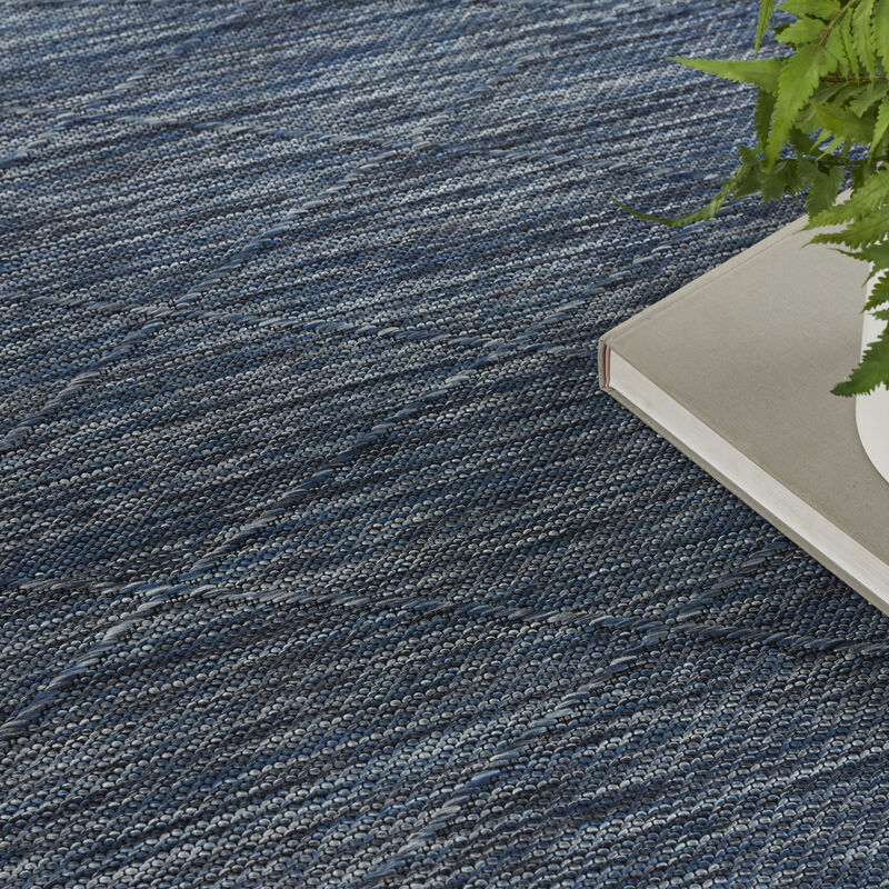 Washable Solutions WSL01 Navy/Blue 5' x 7' Rug