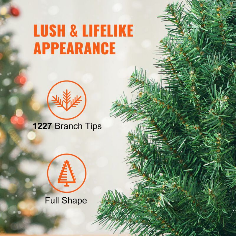 6.5FT Artificial Christmas Tree with Multi Color LED Lights Full Shape image number 6
