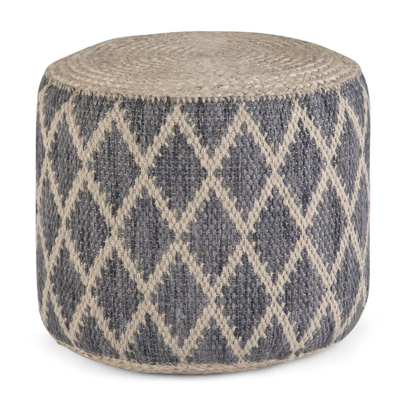 Simpli Home Edgeley Round Pouf image number 0