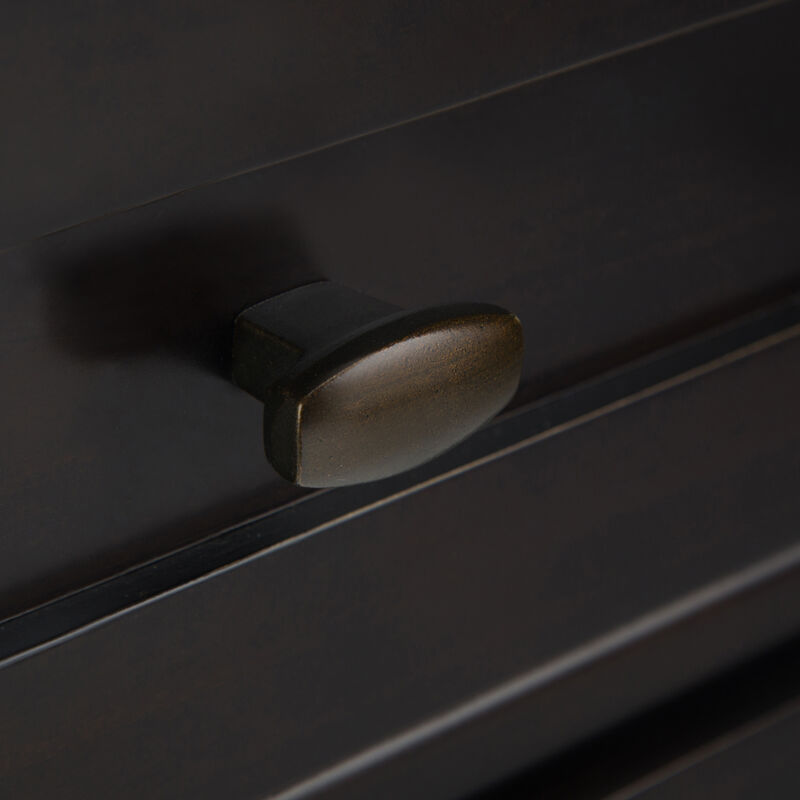 Warm Shaker SOLID WOOD 24 inch Wide Transitional Bedside Nightstand Table in Hickory Brown