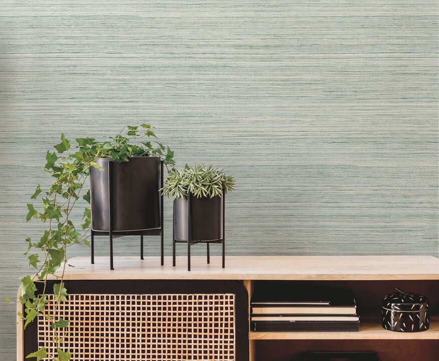 Fountain Grass Jade Wallpaper (Set of 2)