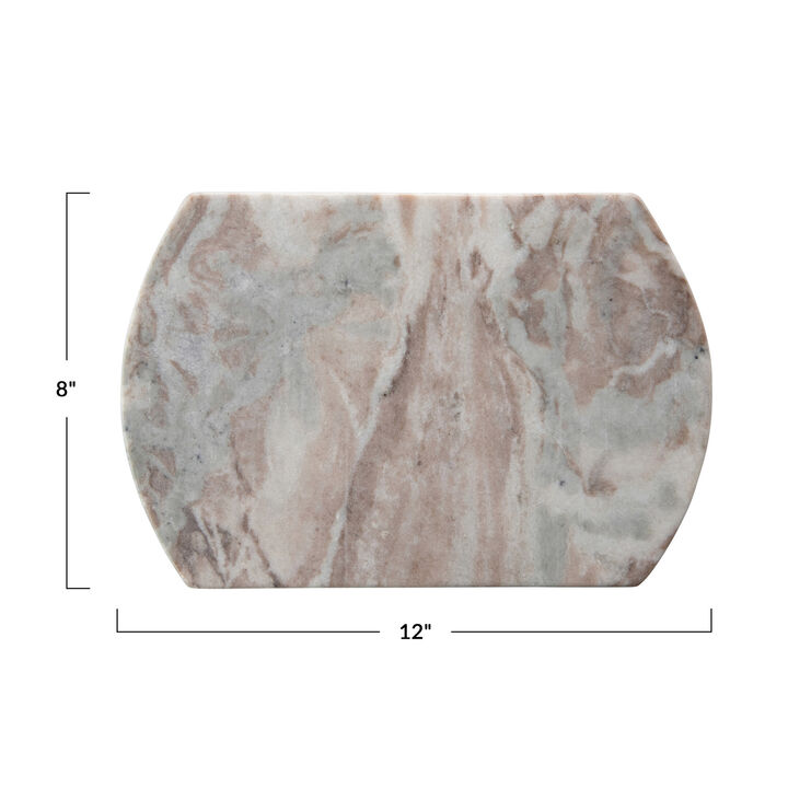 Long Marble Cutting Board, Buff