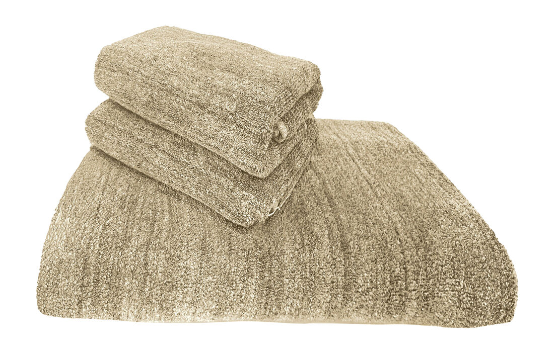 BedVoyage Melange Rayon Bamboo Cotton Bath Sheet Set 3pc - Sand (1 Bath Sheet, 2 Hand Towels)