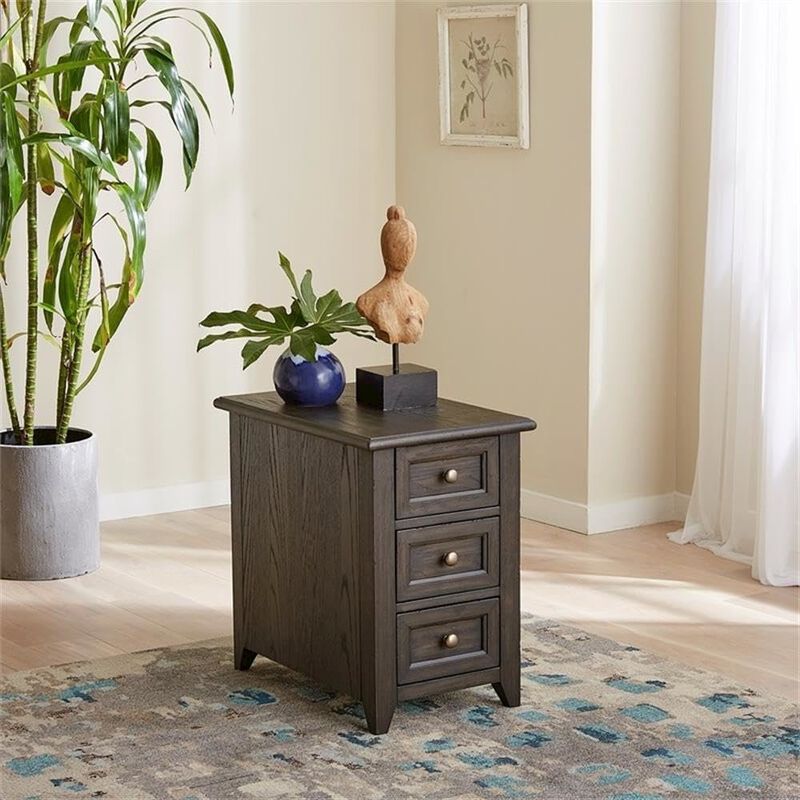 Liberty Furniture Mill Creek Chair Side Table in Peppercorn image number 3